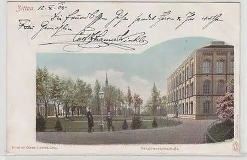 58660 Ak Zittau Baugewerkenschule 1900