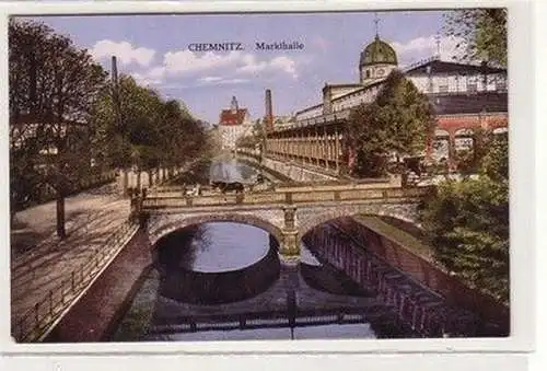 57314 Ak Chemnitz Markthalle um 1910