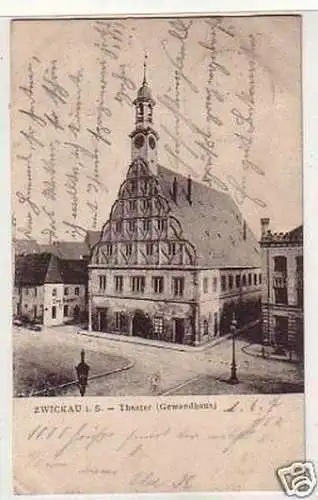 32442 Ak Zwickau in Sa. Theater (Gewandhaus) 1906