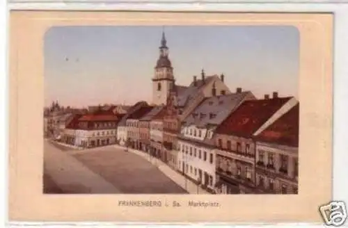 29922 Ak Frankenberg in Sachsen Marktplatz um 1920