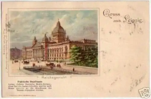 13732 Ak Lithographie Gruss aus Leipzig um 1900