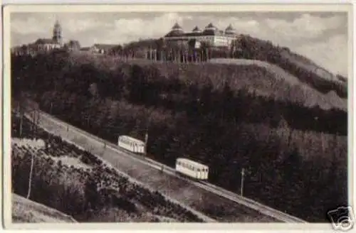 13729 Ak Schloß Augustusburg mit Drahtseilbahn 1936