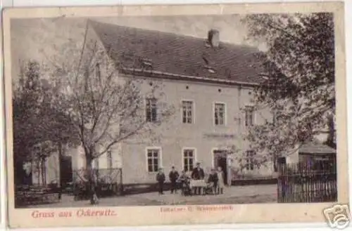 13371 Ak Gruß aus Ockerwitz Gasthaus 1909