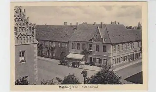 37318 Feldpost Ak Mühlberg Elbe Café Leithold 1940