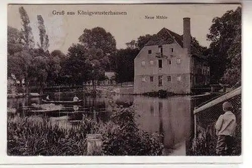 61319 Ak Gruß aus Königswusterhausen neue Mühle 1911