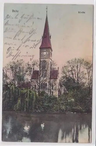 89340 Ak Britz Kirche 1911