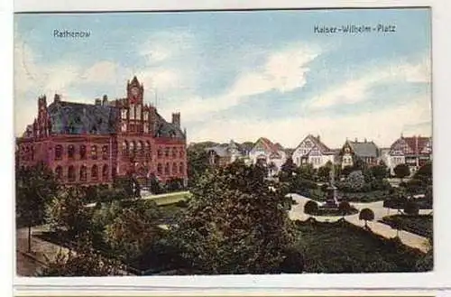 36450 Ak Rathenow Kaiser Wilhelm Platz 1914