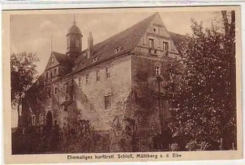 36275 Ak Mühlberg ehemaliges kurfürstl. Schloß 1937