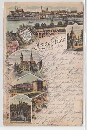 71405 Ak Lithografie Gruss aus Ingolstadt 1901