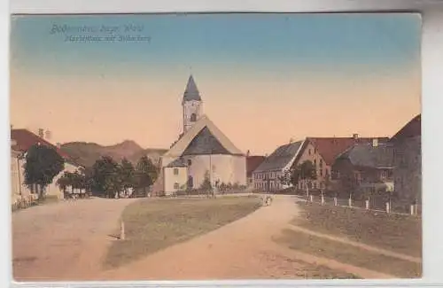 10786 Ak Bodenmais im bayrischen Wald Marktplatz mit Silberberg um 1910