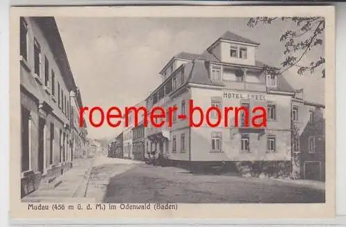 57920 Ak Mudau (456 m ü.d.M.) im Odenwald (Baden) Hotel Engel 1925