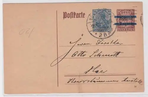 97534 DR Ganzsachen Postkarte P133I/02 Stadtpost Nürnberg 1921