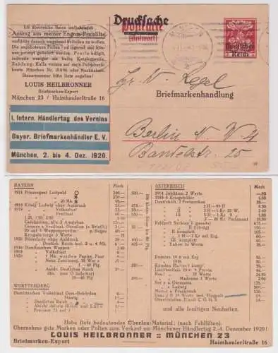 97857 Ganzsachen Postkarte P127/03 Zudruck Louis Heilbronner Briefmarken München