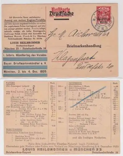 97858 Ganzsachen Postkarte P127/02 Zudruck Louis Heilbronner Briefmarken München