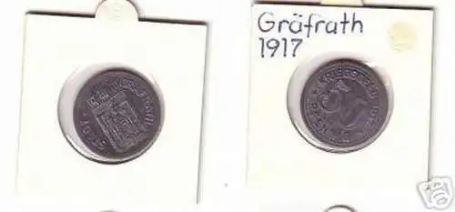 50 Pfennig Münze Notgeld Stadt Gräfrath 1917