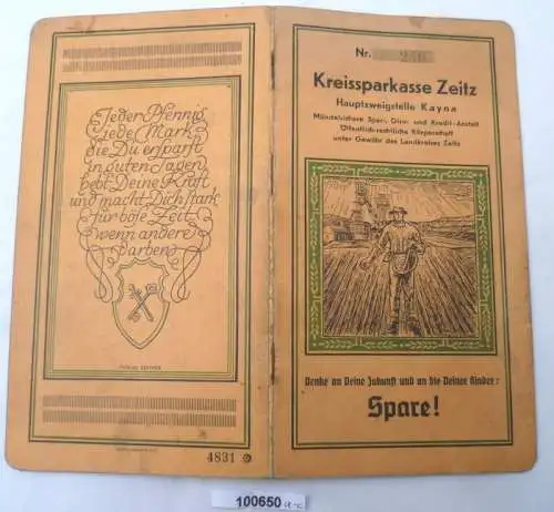 Sparbuch der Kreissparkasse Zeitz Zweigstelle Kayna1953 bis 1955