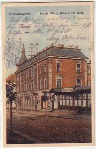 16507 Feldpost Ak Bischofswerda Hotel König Albert 1915