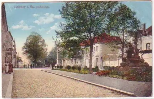 23888 Feldpost Ak Leisnig in Sachsen Lindenplatz 1917