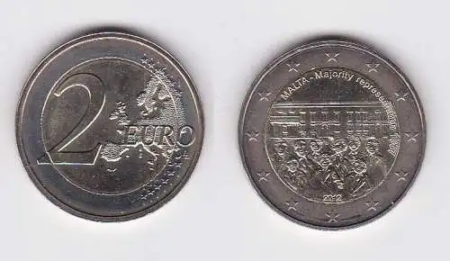 2 Euro Gedenkmünze Malta 2012 Mehrheitswahlrecht mit Münzzeichen Mzz (167334)