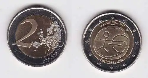 2 Euro Bi-Metall Münze Finnland 2009 europäische Währungsunion EMU (165344)