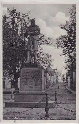 907629 Ak Marienberg in Sachsen Denkmal Heinrich des Frommen um 1930