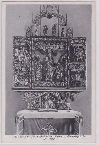 908155 Ak Altar von 1519 in der Kirche zu Gleisberg in Sachsen um 1930