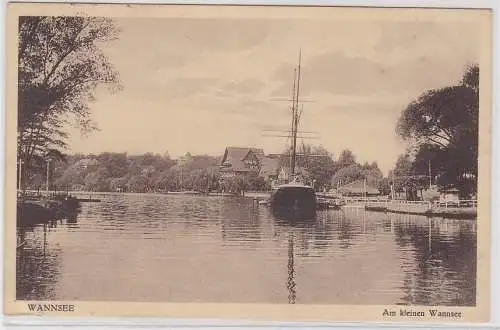 907608 Ak Wannsee Boote am kleinen Wannsee 1932