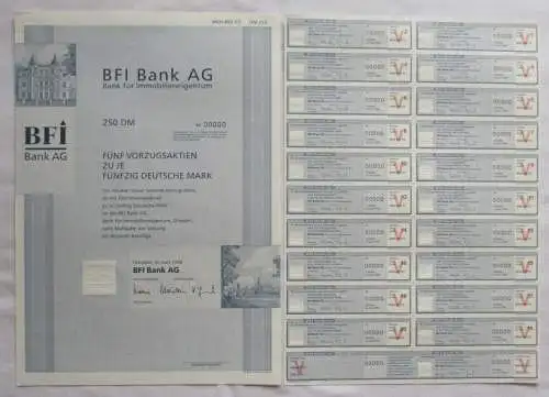 250 DM Aktie BFI Bank für Immobilieneigentum Bank AG Dresden 1996 (123069)