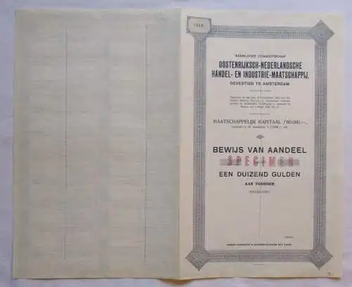 60.000 Gulden Aktie Öster.-niederl. Handels- und Industriegesellschaft (135334)