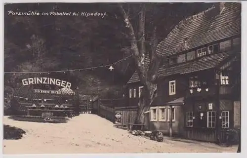 61179 Foto Ak Putzmühle im Pöbeltal bei Kipsdorf Grinziger zur Tante Rosel