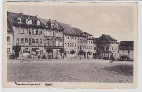 93425 AK Münchenbernsdorf - Markt mit Hotel Bayrischer Hof & Conditorei Hahn