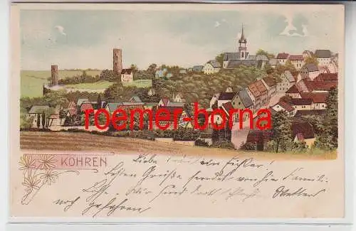 76660 Ak Lithografie Kohren Totalansicht 1909