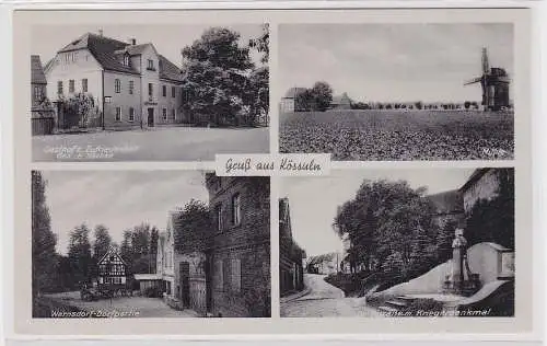 88751 Mehrbild Ak Gruß aus Kössuln Gasthaus, Kriegerdenkmal, Windmühle um 1940