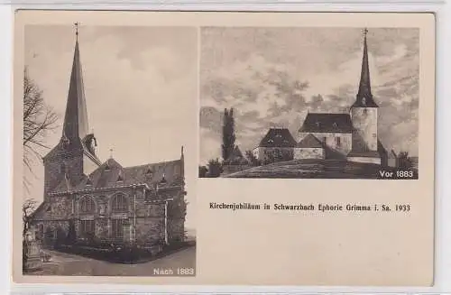 906913 Mehrbild Ak Kirchenjubliäum in Schwarzbach Ephorie Grimma i. Sa. 1933