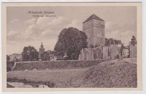 908553 Ak Wittstock (Dosse) - Partie am Burgturm um 1920