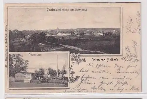 88346 Mehrbild Ak Ostseebad Ahlbeck - Totalansicht, Jägersberg 1904