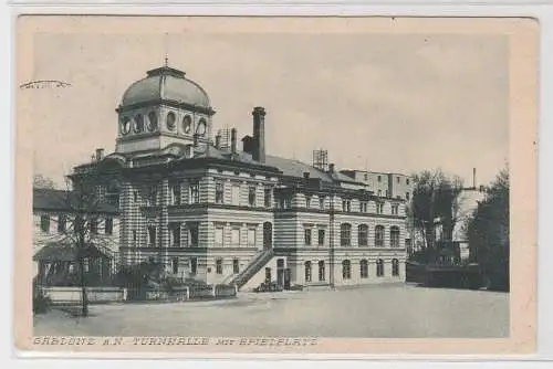 86747 Ak Gablonz Jablonec nad Nisou Turnhalle mit Spielplatz 1942