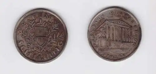 1 Schilling Silber Münze Österreich Parlamentsgebäude 1925 (132418)