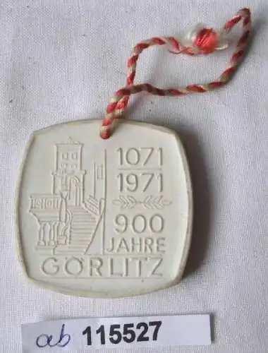 DDR Porzellan Medaille 900 Jahre Görlitz 1071-1971 (115527)