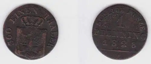 1 Pfennig Bronze Münze Preussen 1828 A  f.ss (150713)