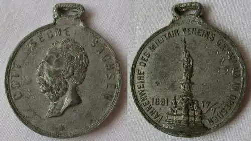 Seltene Medaille Fahnenweihe Militär Verein Germania in Dresden 1881 (148208)