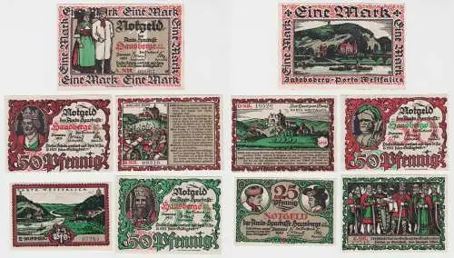 25 Pfennig - 1 Mark Banknote Notgeld Amtssparkasse Hausberge Weser 1921 (136712)