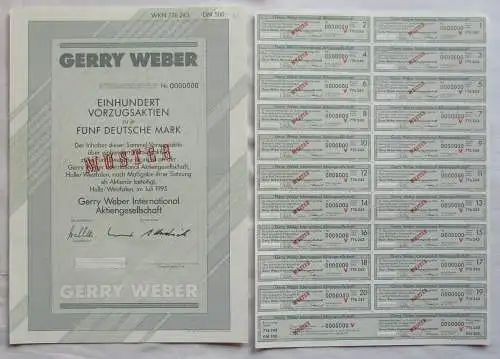 500 DM Aktie Gerry Weber International AG Halle Juli 1995 (137713)