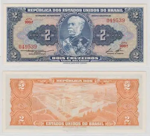 2 Cruzeiros Banknote Brasilien (1956-1958) Pick 157A (134525)
