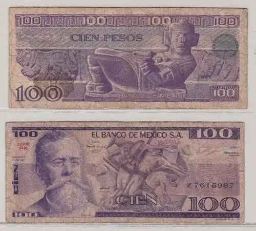 100 Pesos Banknote Mexiko 1981 (138270)