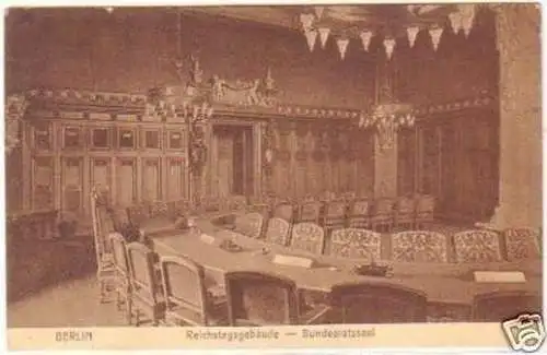 25047 Ak Berlin Reichstagsgebäude Bundesratssaal 1917