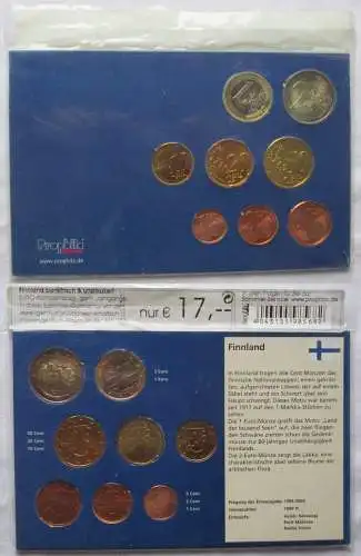 KMS Euro Kursmünzensatz Finnland in Stempelglanz 1998-2002 (146555)