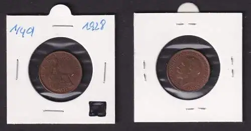 1 Farthing Kupfer Münze Großbritannien 1928 Georg V. (167698)
