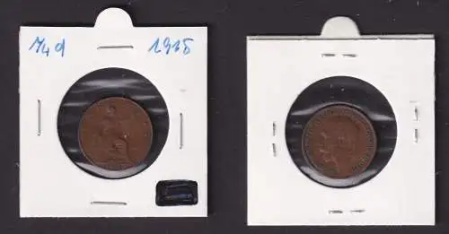 1 Farthing Kupfer Münze Großbritannien 1915 Georg V. (162131)