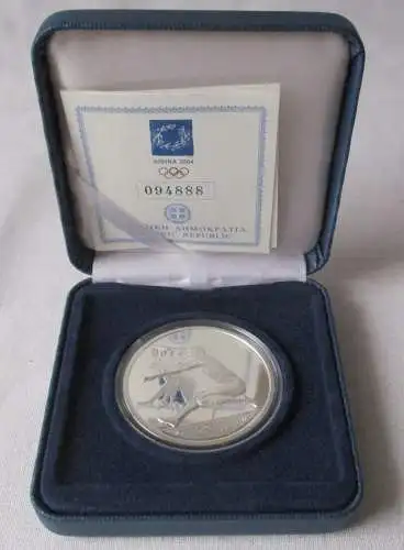 10 Euro Silber Münze Griechenland Olympiade Weitsprung 2004 PP (158503)